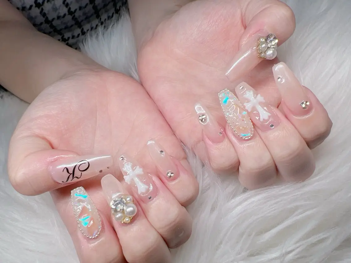 ネイル ハンドネイル Lee Nails チップ長さだし専門店のネイルデザイン