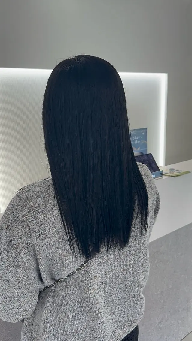 セミロング 韓国風ヘア カット ヘアカラー 箕面/ボブ/ 髪質改善/加藤優眞のヘアスタイル