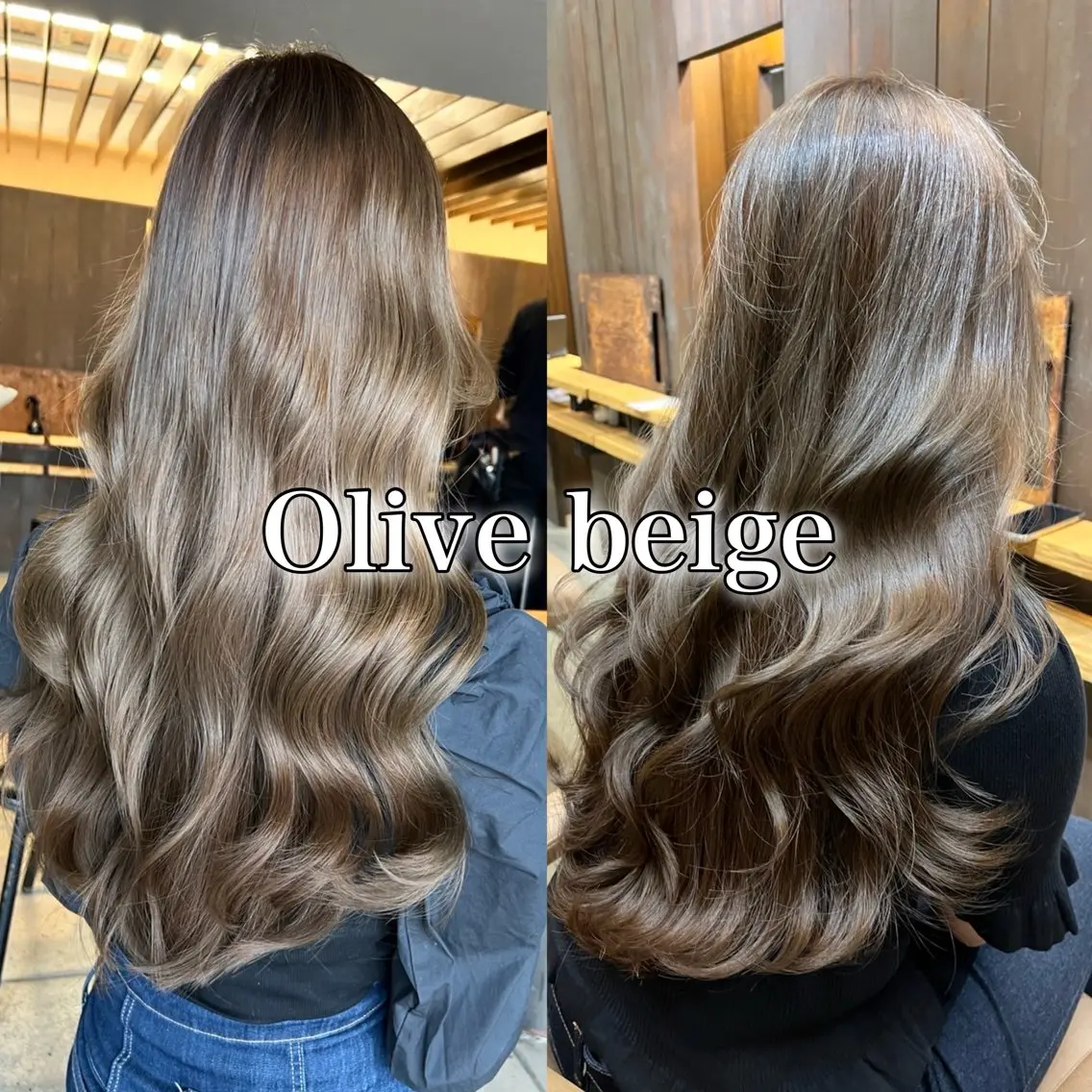 ロング カラー ベージュカラー 透明感カラー オリーブベージュ オレンジ ヘアカラー トリートメント ブリーチなし/暖色/ 透明感/ririkaのヘアスタイル