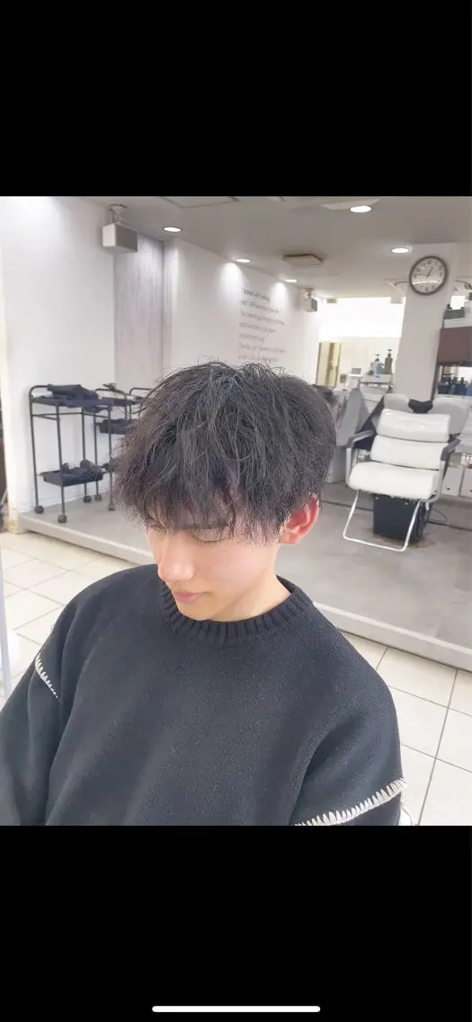 メンズ カット パーマ 成瀬スパイラル パーマ清水大隼のヘアスタイル