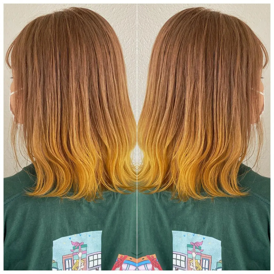 セミロング カラー ヘアアレンジ イエローカラー カット ヘアカラー トリートメント 竹内啓太 ボブのヘアスタイル