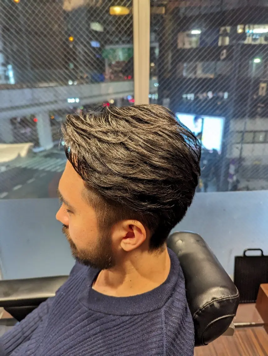 ミディアム カット パーマ 横須賀和也 ヒロ銀座一丁目のヘアスタイル
