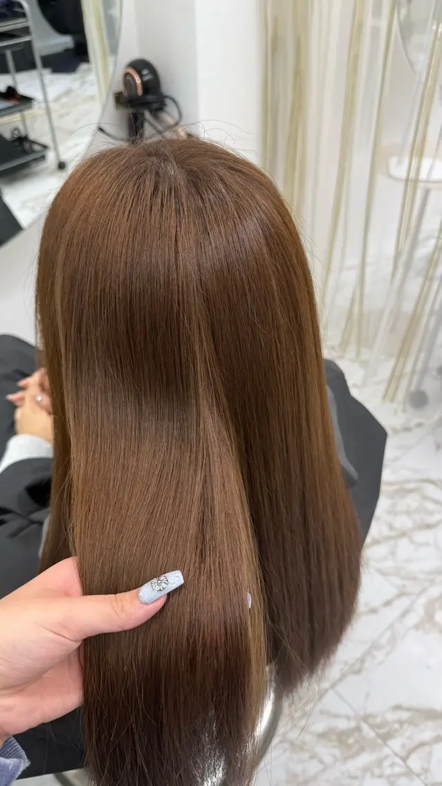 ロング ヘアカラー yuna ハイトーン メンズカットのヘアスタイル