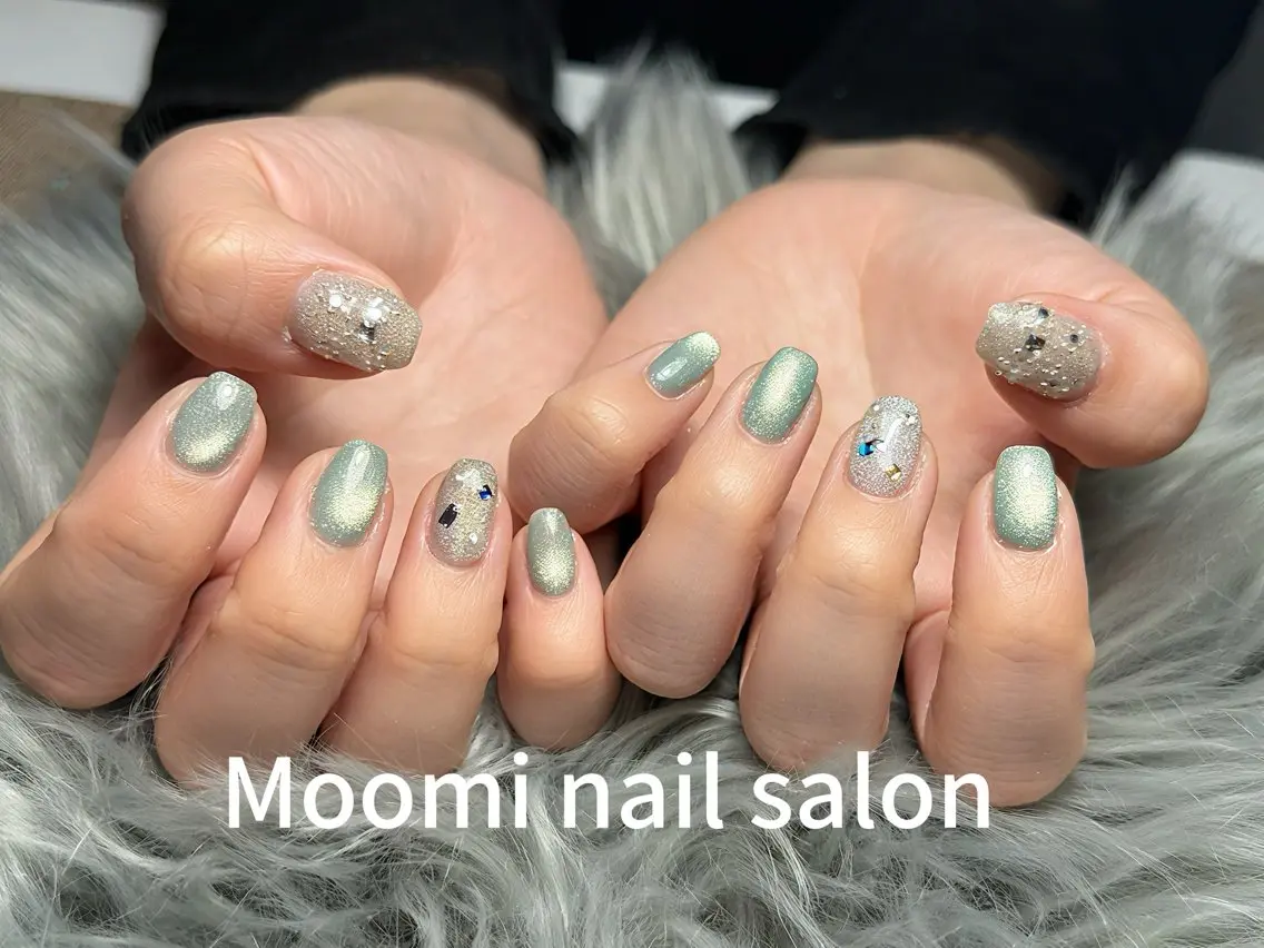 ショート ハンドネイル 長さだし専門店 Moominのネイルデザイン