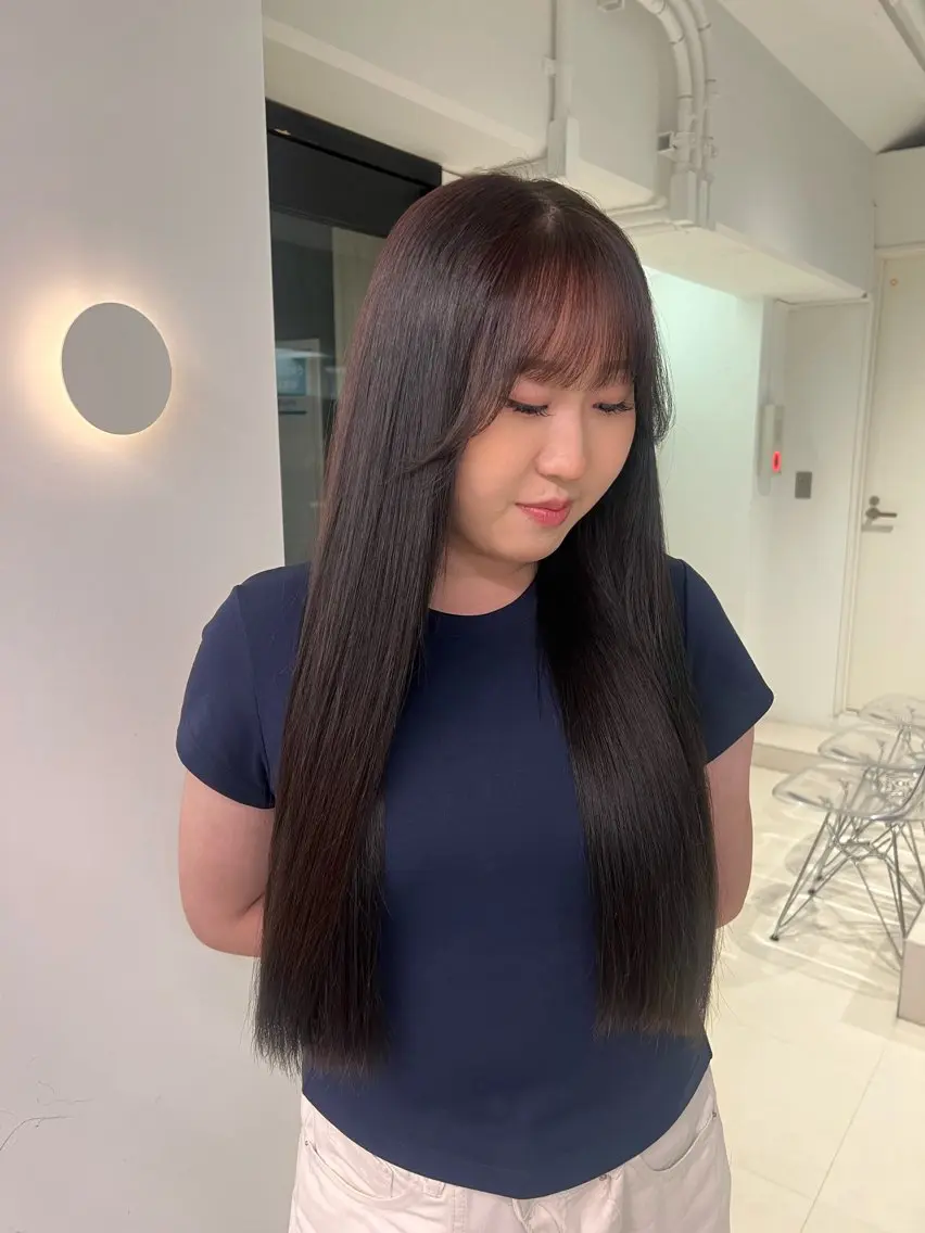ロング カラー ヘアカラー トリートメント ヘッドスパ うるぷるカラー 🤍 Naanoのヘアスタイル