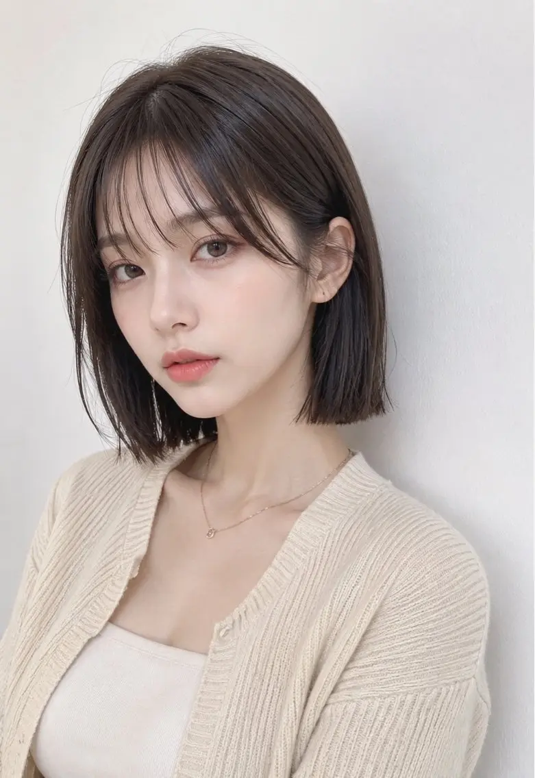 ショート ボブ 顔周りカット カット ヘアカラー トリートメント モテ🤍トレンドヘア /新宿/ワカナのヘアスタイル