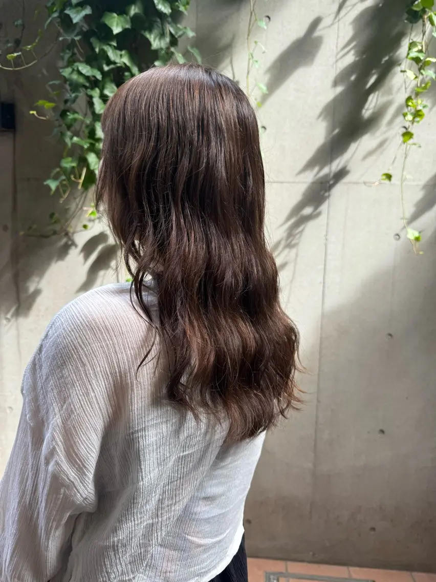 セミロング カット パーマ トリートメント 大人可愛い♡コテ巻き パーマ🌼杉田 萌恵のヘアスタイル