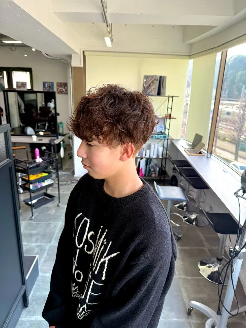 メンズ メンズパーマ 優菜🎀メンズパーマ /ハイトーンカラーのヘアスタイル