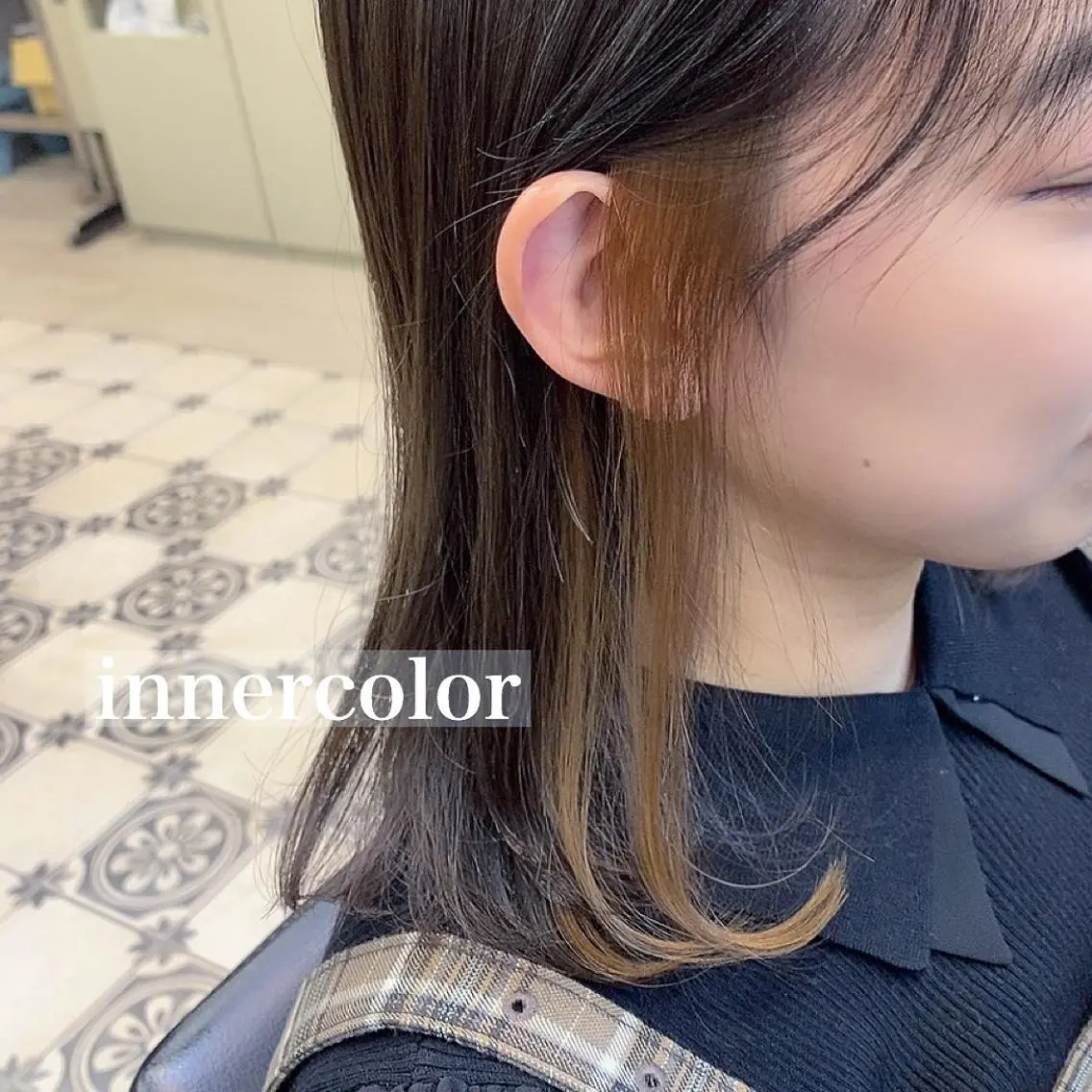 ミディアム カラー ブリーチ インナーカラー ブリーチなしカラー 学生 トリートメント カット ヘアカラー トリートメント 韓国ヘア☁️ mitsukiのヘアスタイル
