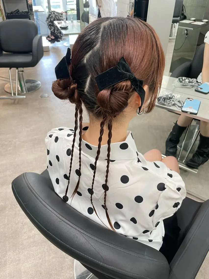 ヘアアレンジ ヘアセット 速水 ゆきののヘアスタイル