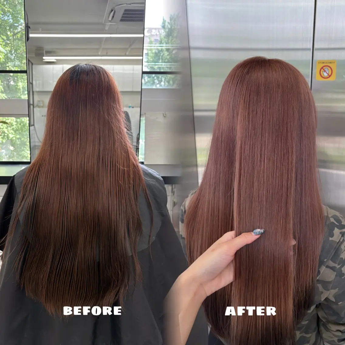ロング カラー ベージュカラー ブラウンカラー ピンクカラー ピンクベージュ カット ヘアカラー 🌟ゆりあ🌟 JILLSTUDIOのヘアスタイル