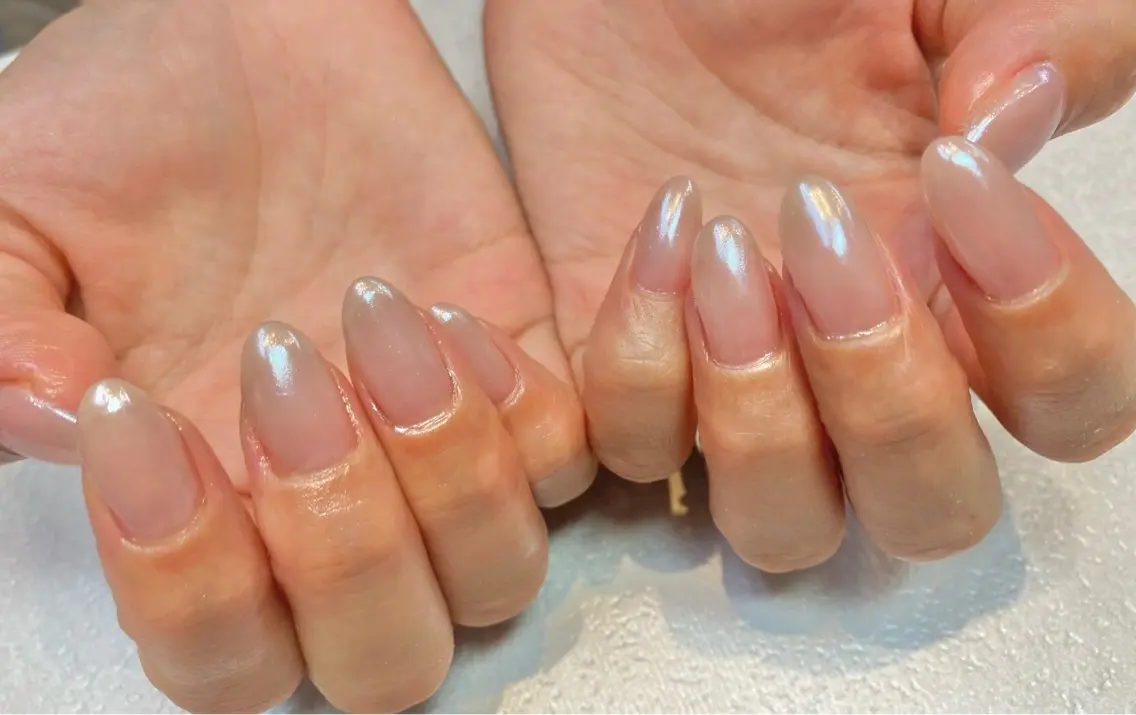 ネイル 氷ネイル・うるうるネイル ピンク COCO Nail　光が丘駅近のネイルデザイン