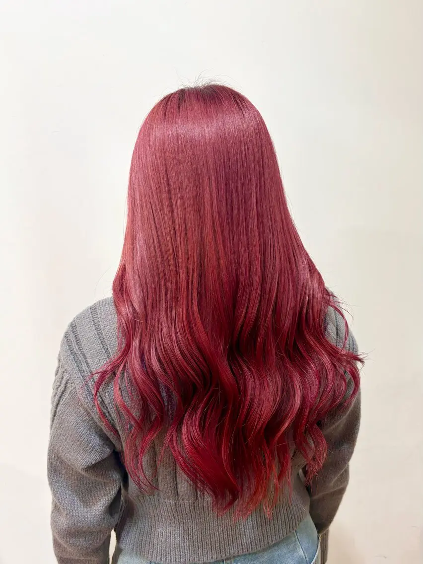 ロング カラー ヘアカラー たなか もえなのヘアスタイル