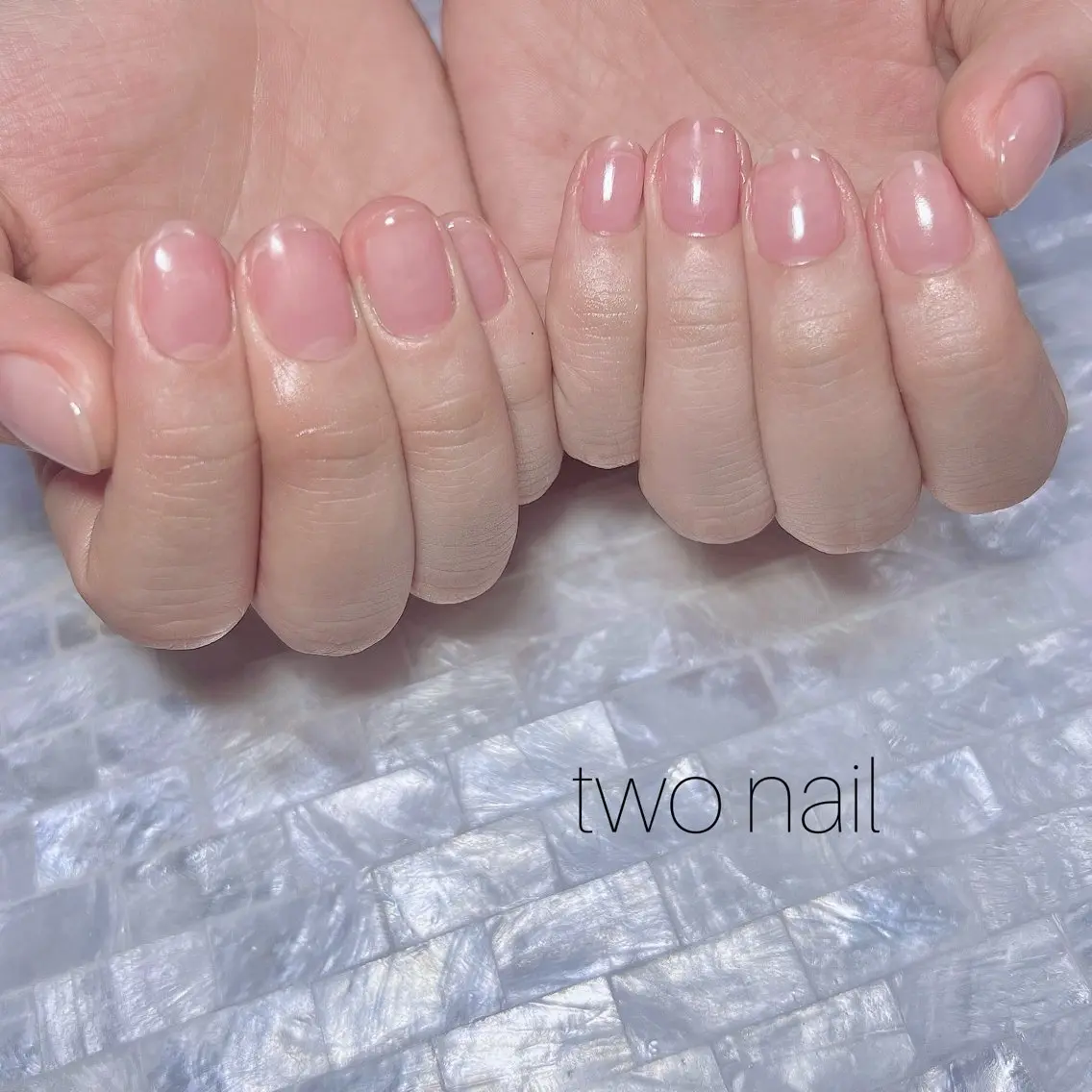ネイル ネイルチップ ホワイト ハンドネイル two nailのネイルデザイン
