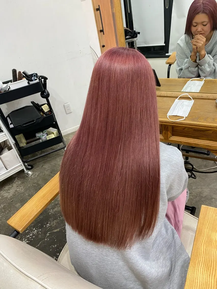 ロング カラー ヘアカラー トリートメント エクステモデル募集 💗大阪梅田/川上のヘアスタイル