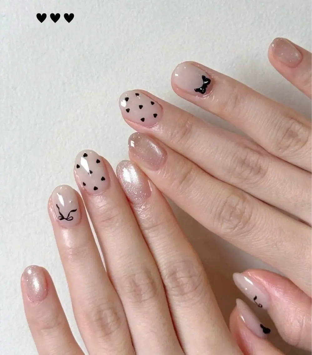 ネイル チークネイル フットネイル フレンチネイル グラデーション 韓国ネイル Ribbonnail salonのネイルデザイン