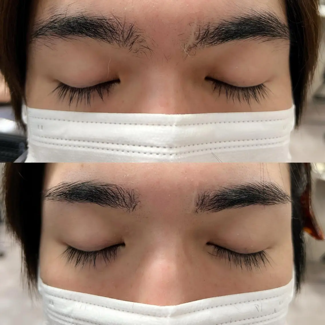 ショート パーマ メンズ アイブロウ 眉カット カット ヘッドスパ ヘアセット 半個室メンズ カット🥕羽鳥淳妃のヘアスタイル