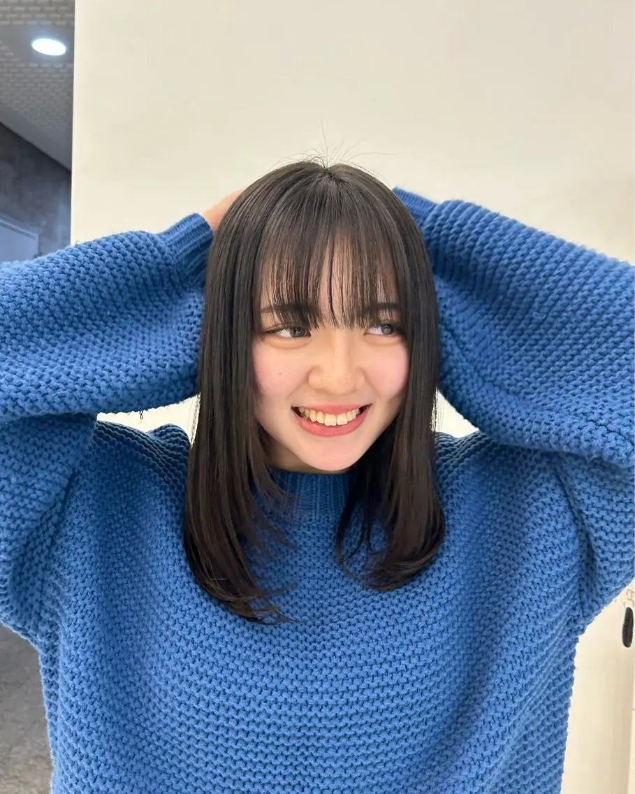 ミディアム 韓国風ヘア レイヤーカット カット 🤍ワンホンヘア 🤍Rikuto🤍のヘアスタイル