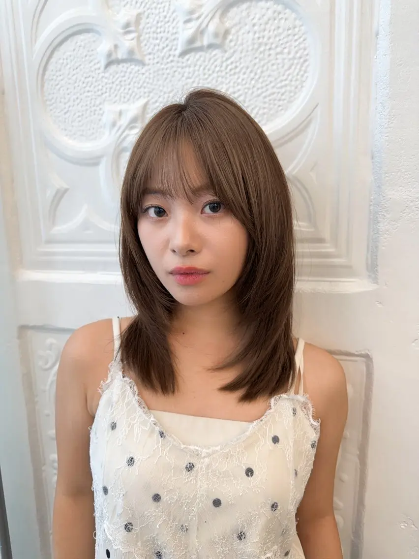 ミディアム カラー カット ヘアカラー トリートメント 髪質改善/レイヤー/ ミディアム/優真のその他イメージ