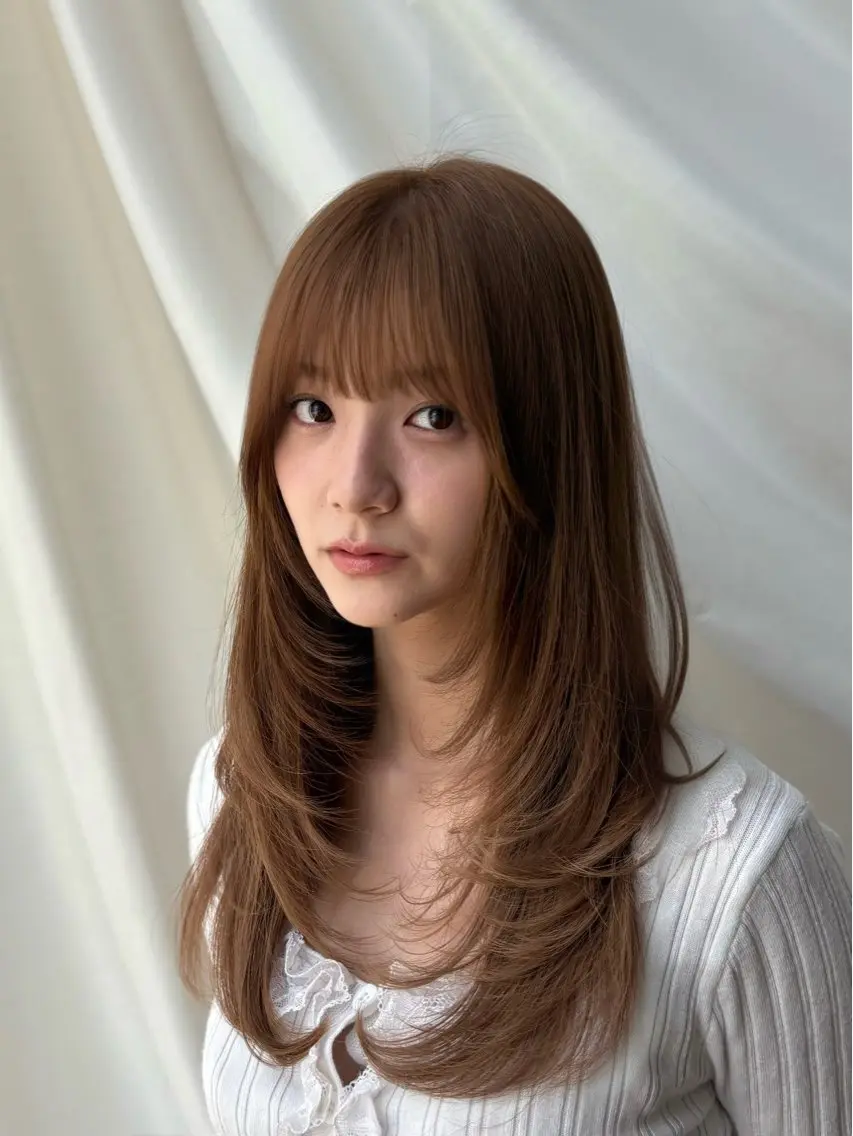 ロング レイヤーカット きょうか🎀レイヤー カットモデル募集中のヘアスタイル