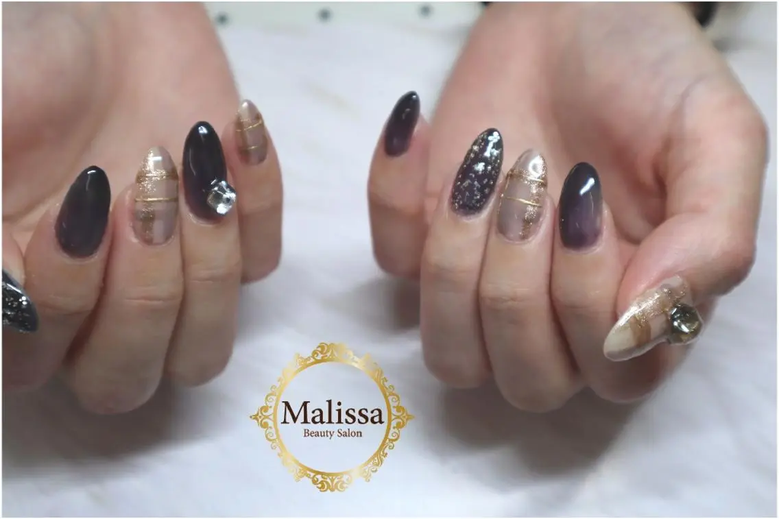 ネイル ジェルネイル パラジェル Malissa　 スカルプ&深爪歓迎◎のネイルデザイン