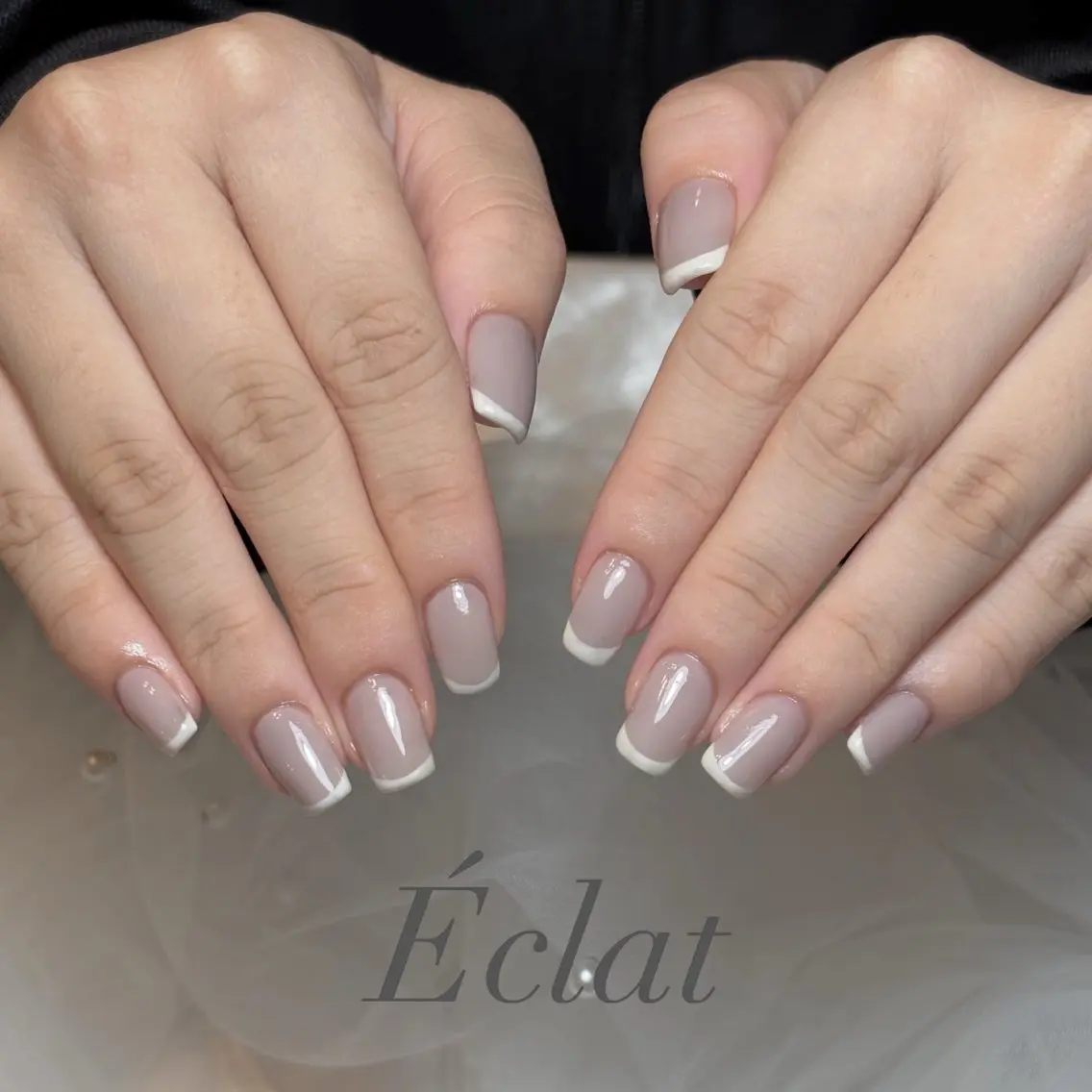 ネイル フレンチネイル ハンドネイル nail salon Éclatのネイルデザイン