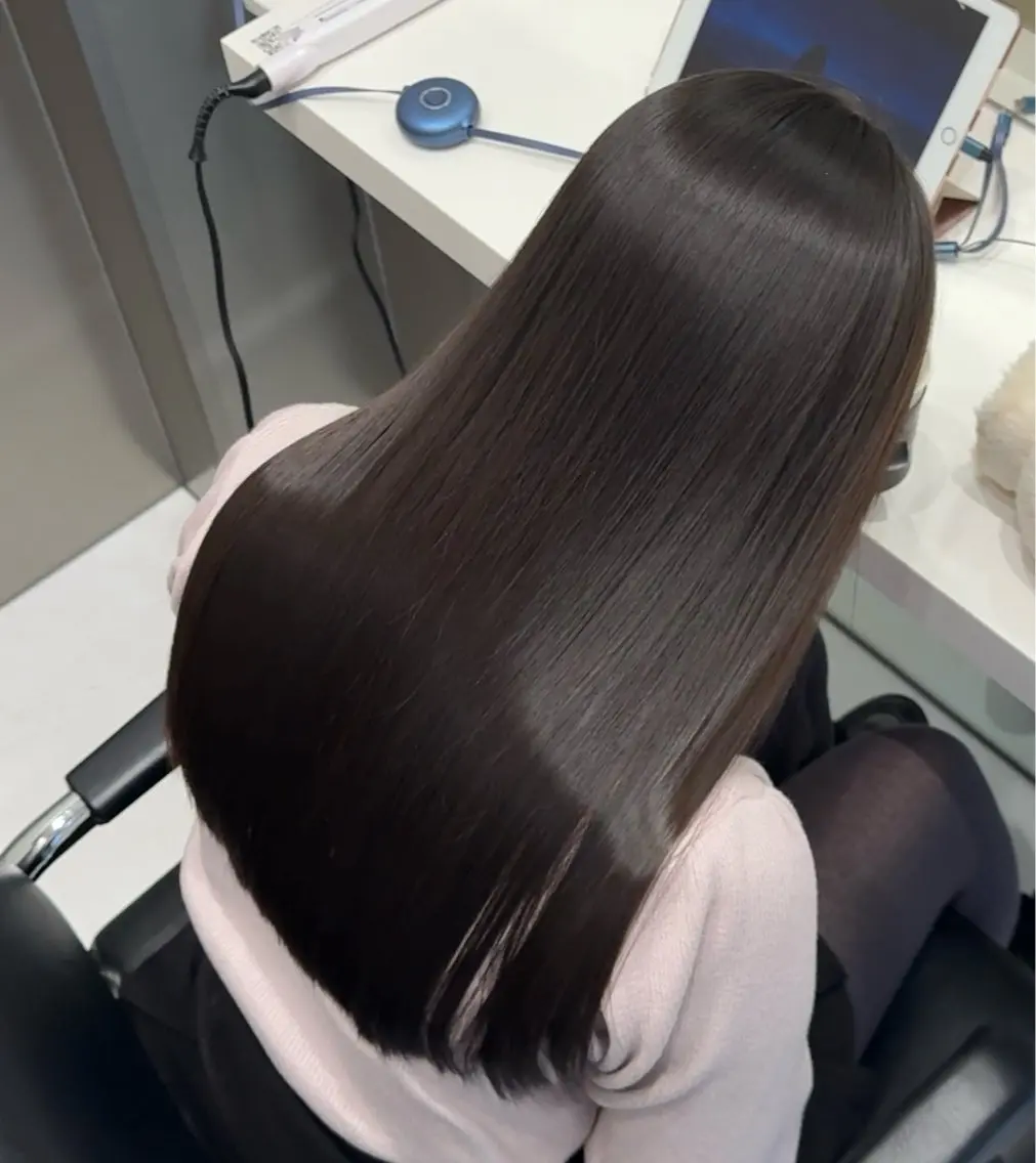 ロング 縮毛矯正 トリートメント 縮毛矯正クロスパーマ 益子達也のヘアスタイル