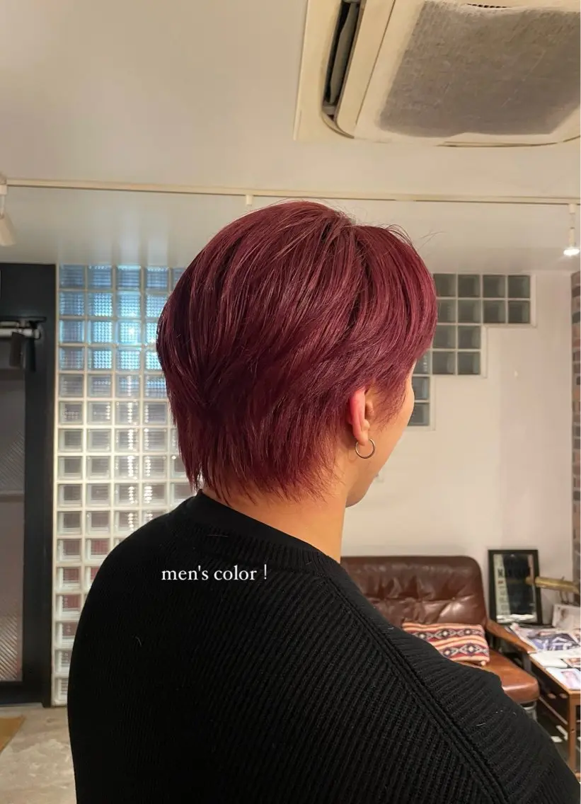 ショート カラー メンズ 艶カラー/カット /矯正🌒Ameriのヘアスタイル