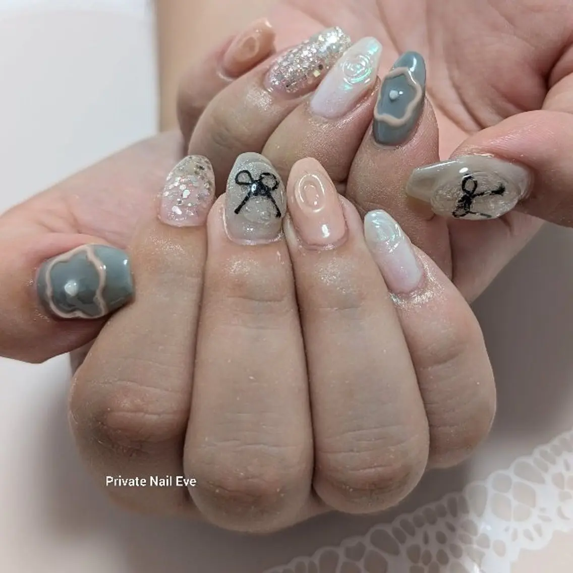 お持込 アートやり放題(3D SWAROVSKI 特殊パーツ別途)＋オフ1本100円の写真