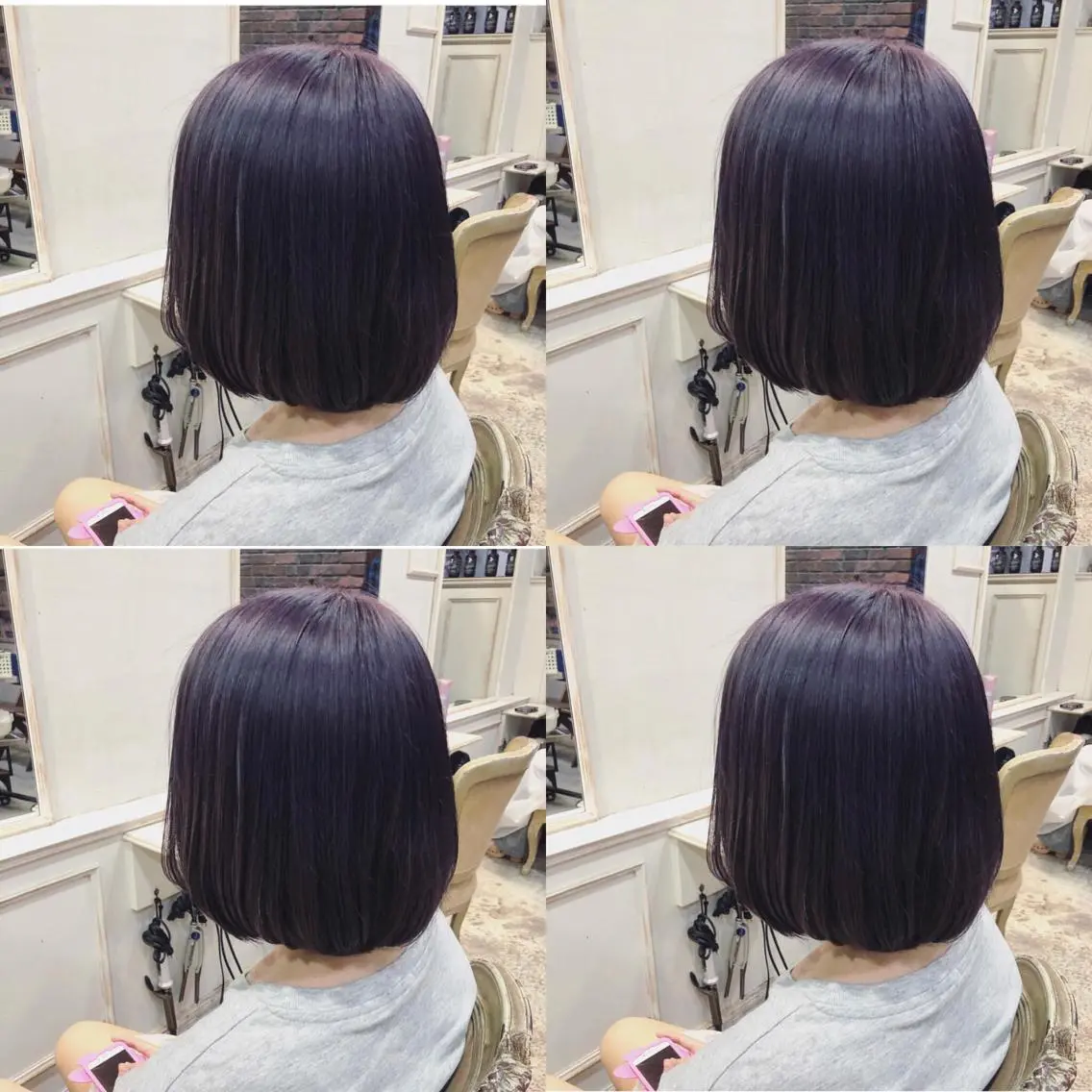 ショート カラー イルミナカラー パープルカラー 本物の髪質改善・ 縮毛矯正専門/庭田のヘアスタイル