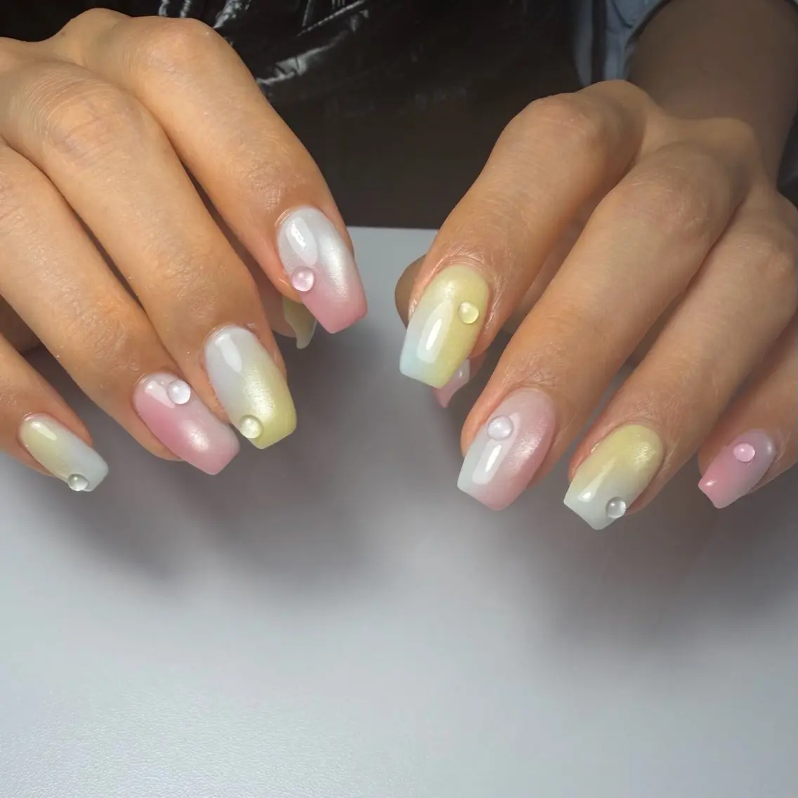 ネイル アートネイル ジェルネイル マグネットネイル 持ち込み 夏ネイル ハンドネイル Nail mood デザイン持ち込みokのネイルデザイン