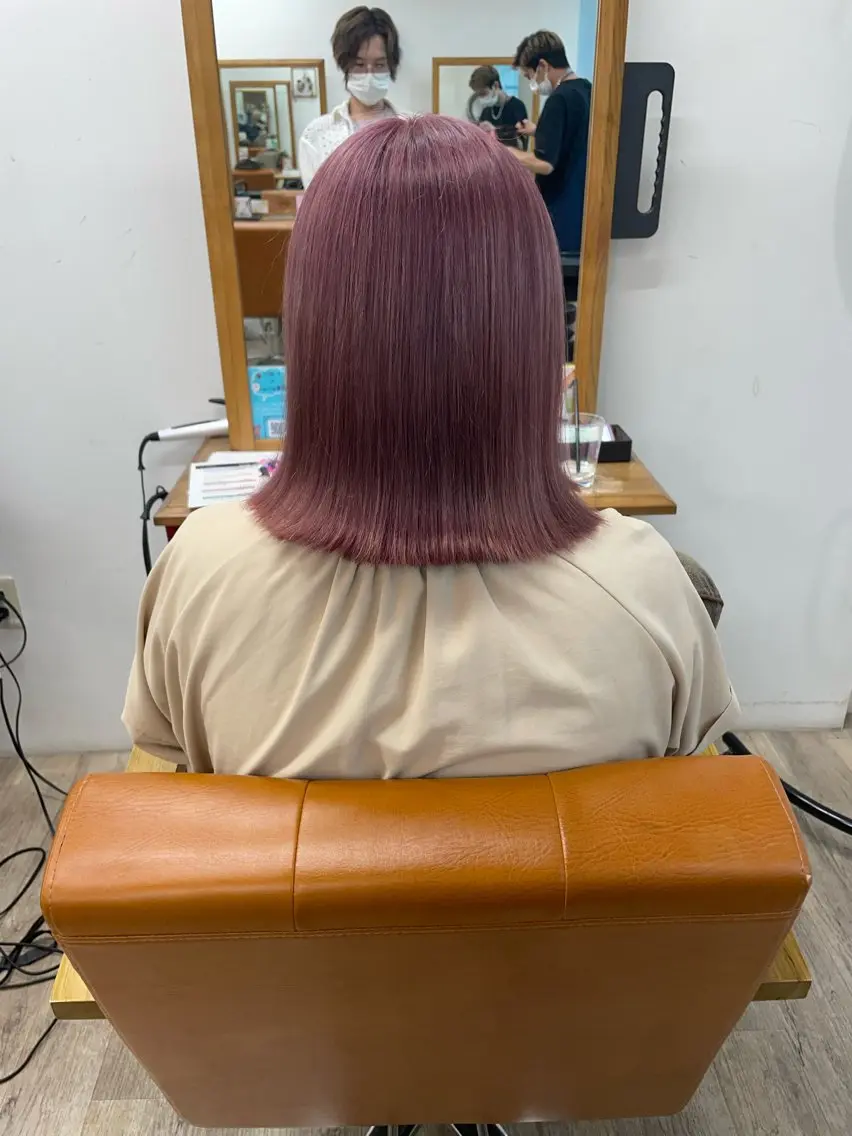 ミディアム カット ヘアカラー 大木 光明のヘアスタイル