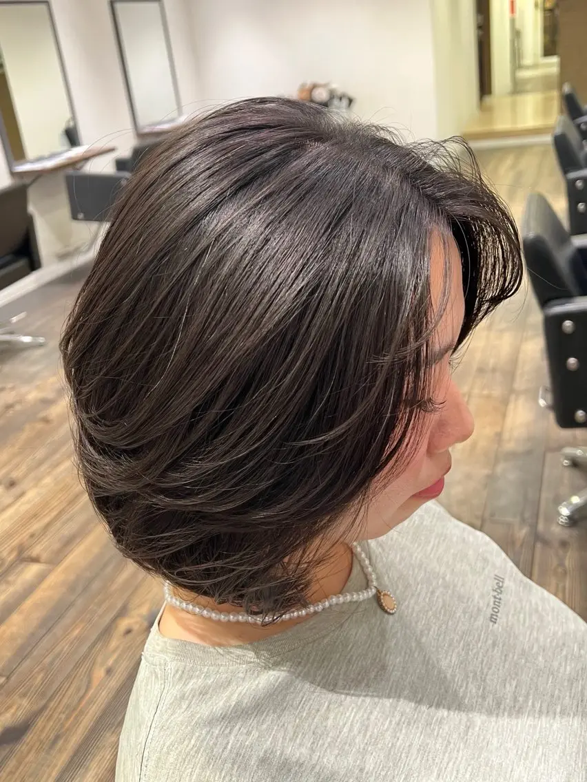 ショート レイヤーカット カット ヘアカラー トリートメント レイヤーカット 早崎太生のヘアスタイル