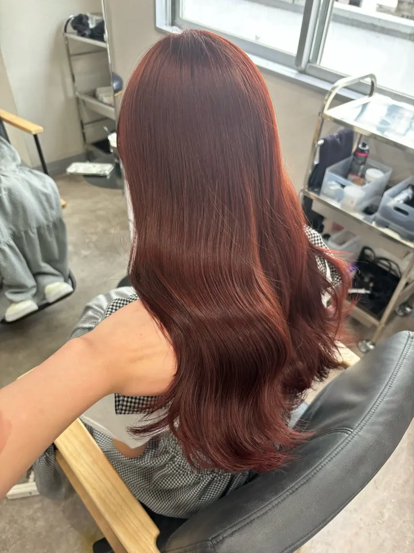 ロング ヘアカラー トリートメント ヘアセット ブリーチなし暖色 💗AKARI💗のヘアスタイル