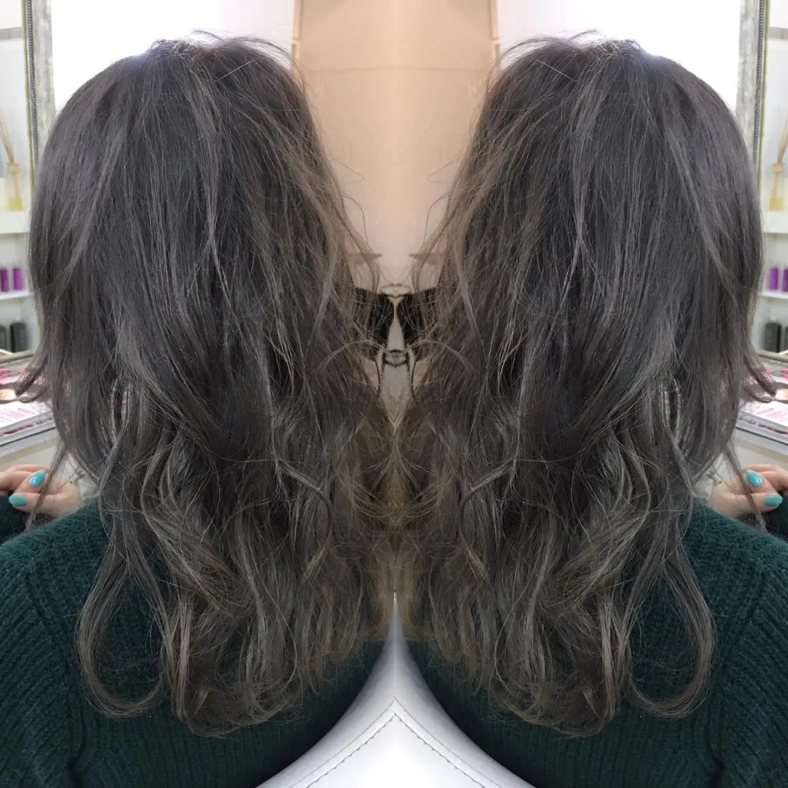 セミロング ロング カラー 髪質改善 中川 翔のヘアスタイル