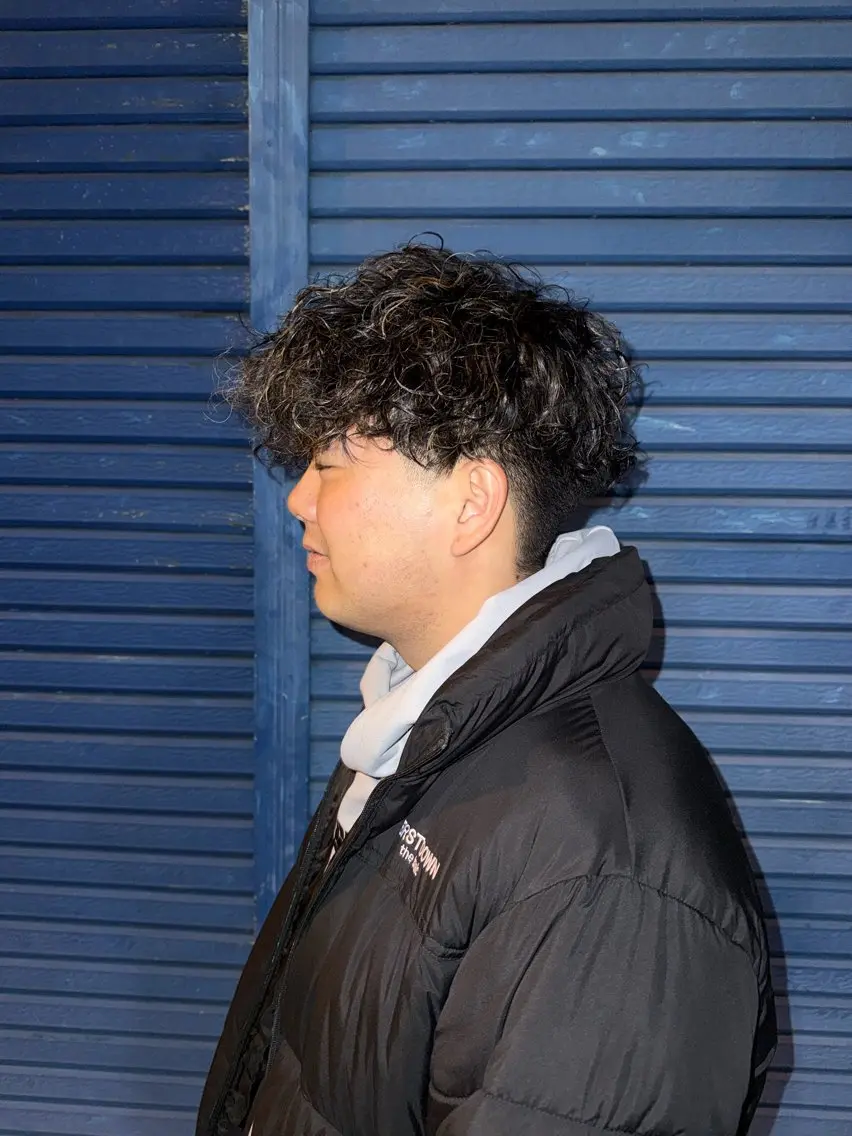 パーマ メンズ 松坂 祐斗のヘアスタイル