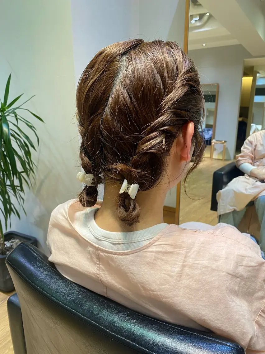 ミディアム ヘアアレンジ 🎗️【ヘアセット 美眉】吉川玲🎗️のヘアスタイル
