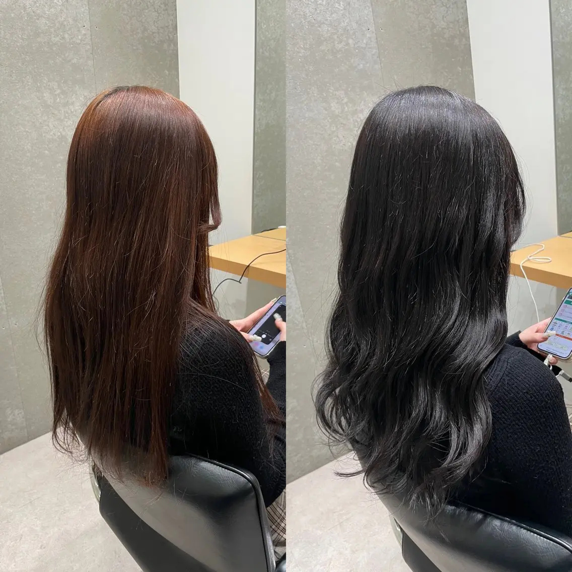 セミロング カラー アディクシーカラー 透明感カラー エドルカラー グレージュ トリートメント 髪質改善ヘアケア 艶髪特化/上田のヘアスタイル