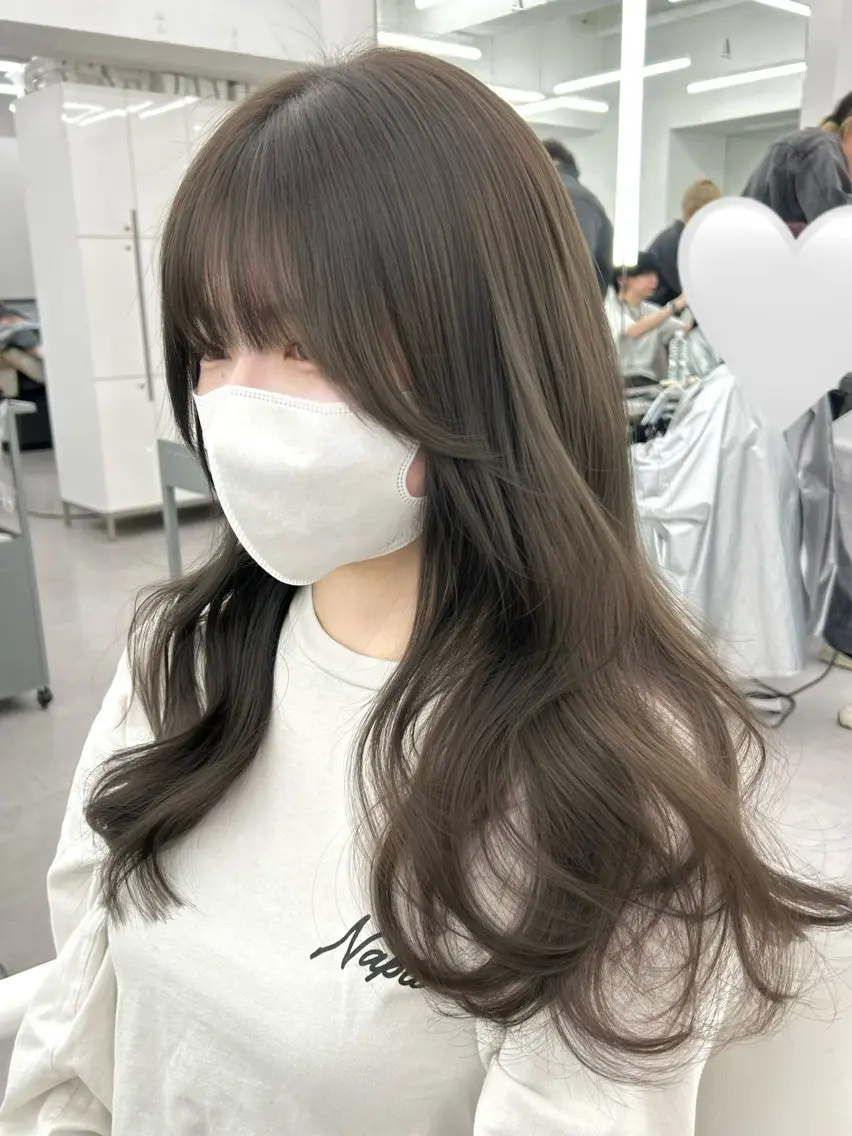 ロング カラー カット ヘアカラー トリートメント 透明感カラー 古山 結季🌙🖤のヘアスタイル