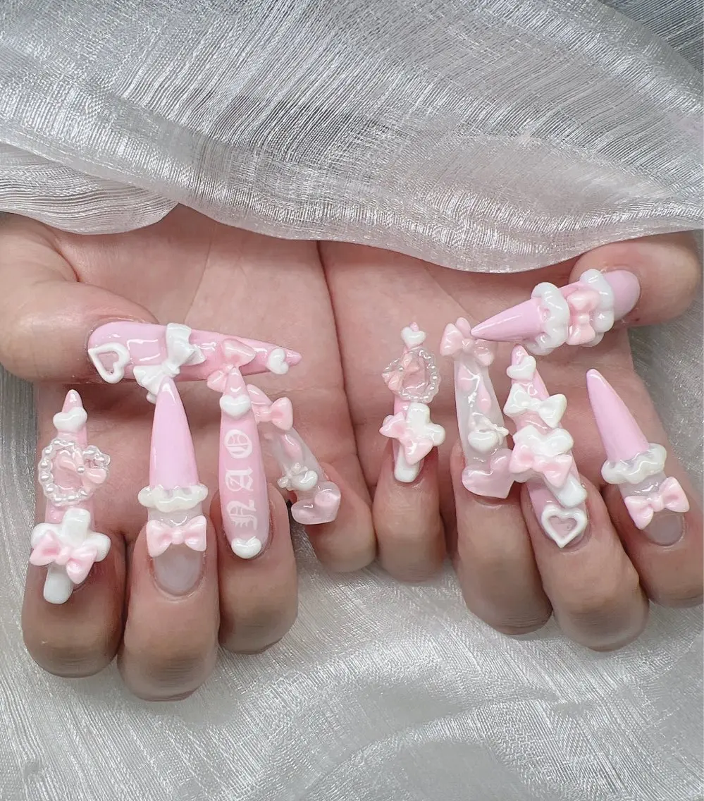 ネイル ハンドネイル Lee Nails チップ長さだし専門店のネイルデザイン