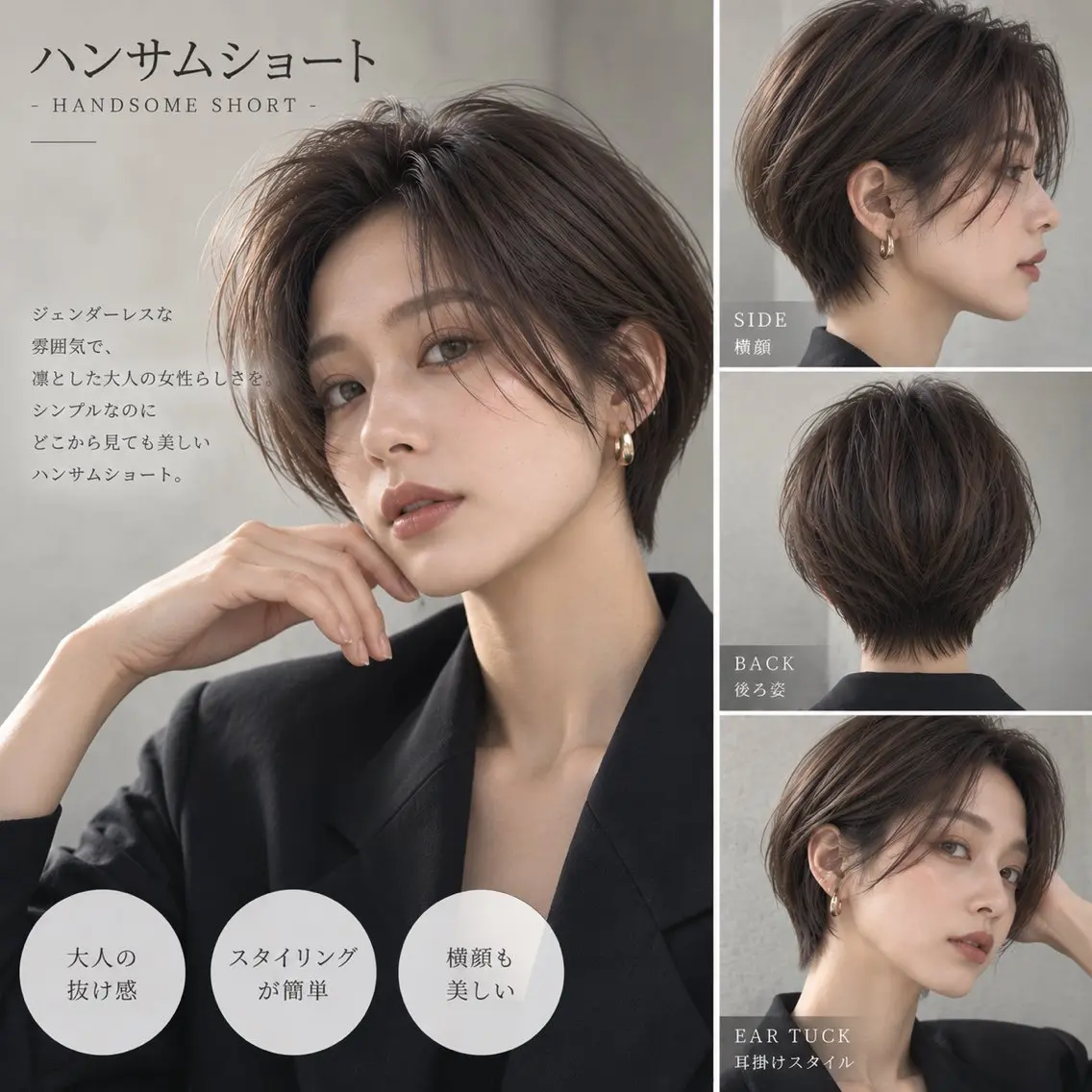 ショート Bianca伊勢崎 山崎南乃のヘアスタイル