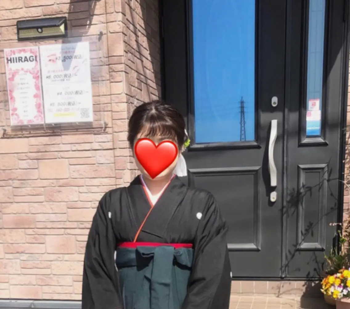 ヘアアレンジ 着物ヘア 卒業式のヘアスタイル 着付け 美容室 HIIRAGIのマツエク・マツパデザイン