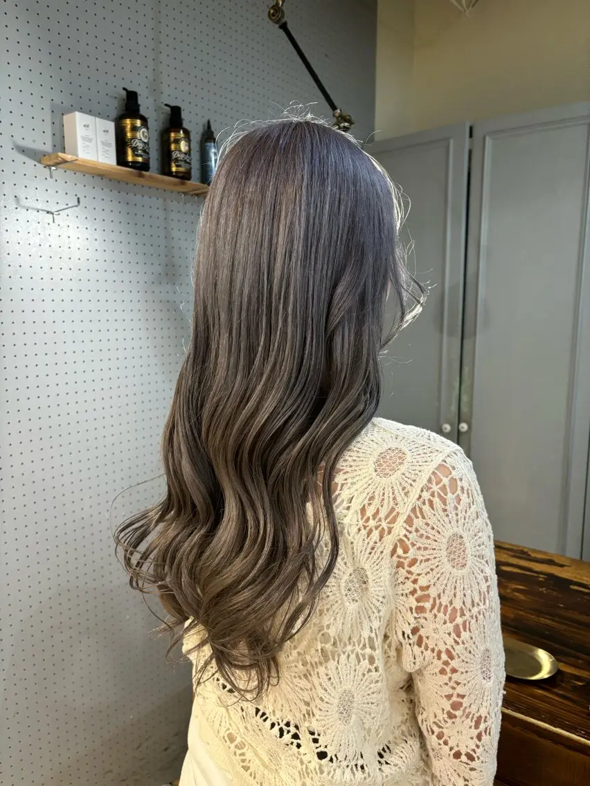 ロング カラー ヘアカラー トリートメント 🤩噂のMr.髪ポジ ティブ®️yu🤩のヘアスタイル