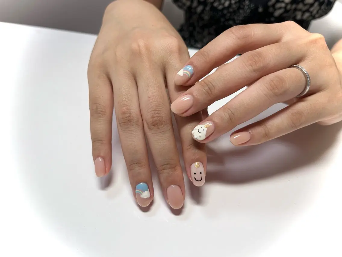 ネイル ジェルネイル 持ち込み 夏ネイル ハンドネイル himitsu kichiのネイルデザイン