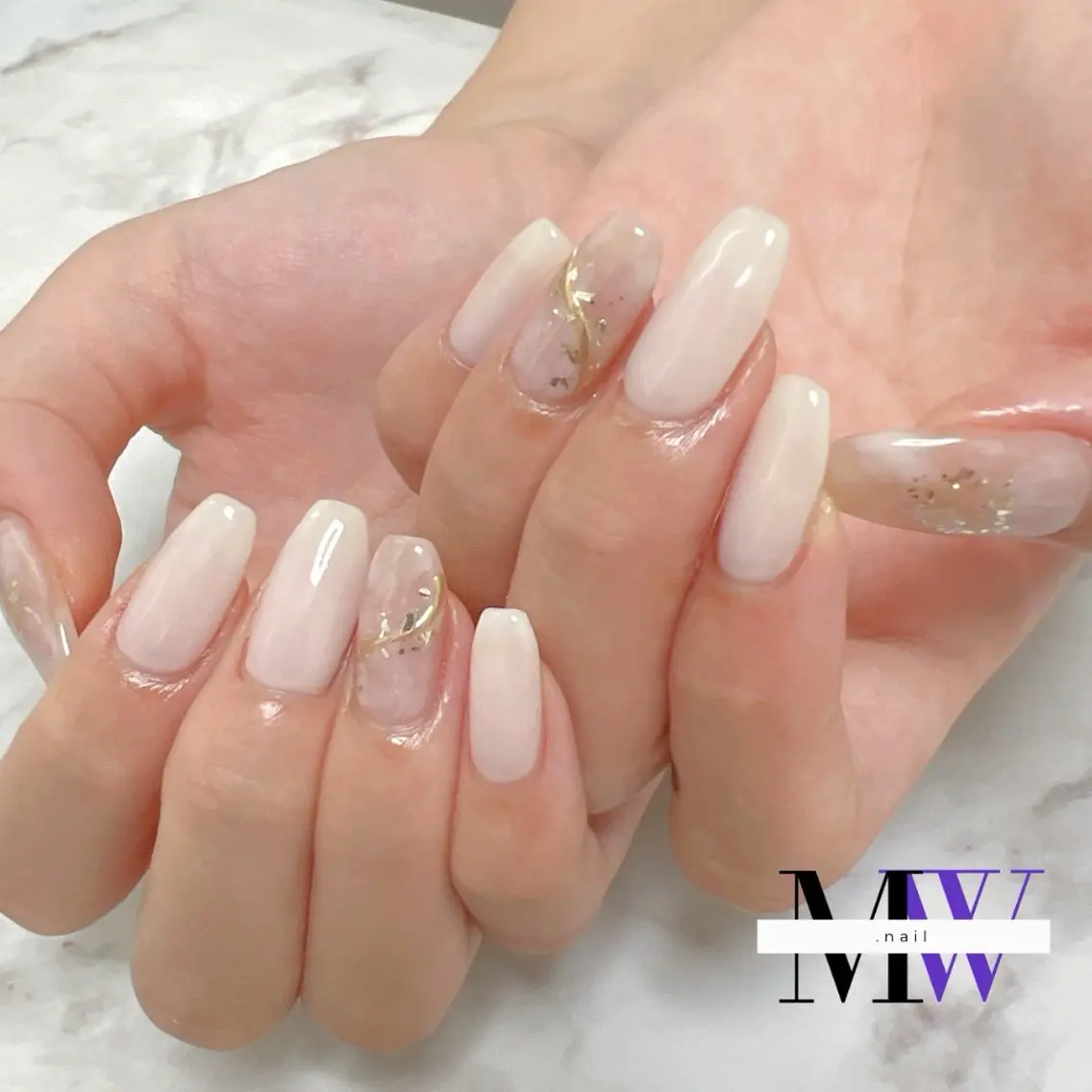 ネイル ニュアンスネイル ハンドネイル MW .nailのネイルデザイン