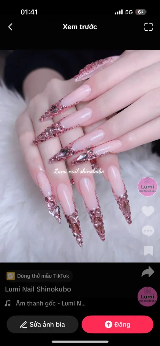 ネイル オーロラネイル チークネイル 長さ出し フレンチネイル 韓国ネイル Lumi Shinokuboのネイルデザイン