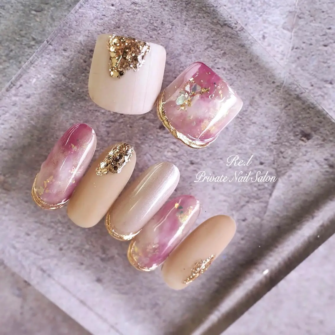 ネイル ニュアンスネイル モチの良さ◉ フィルインネイル♡のネイルデザイン