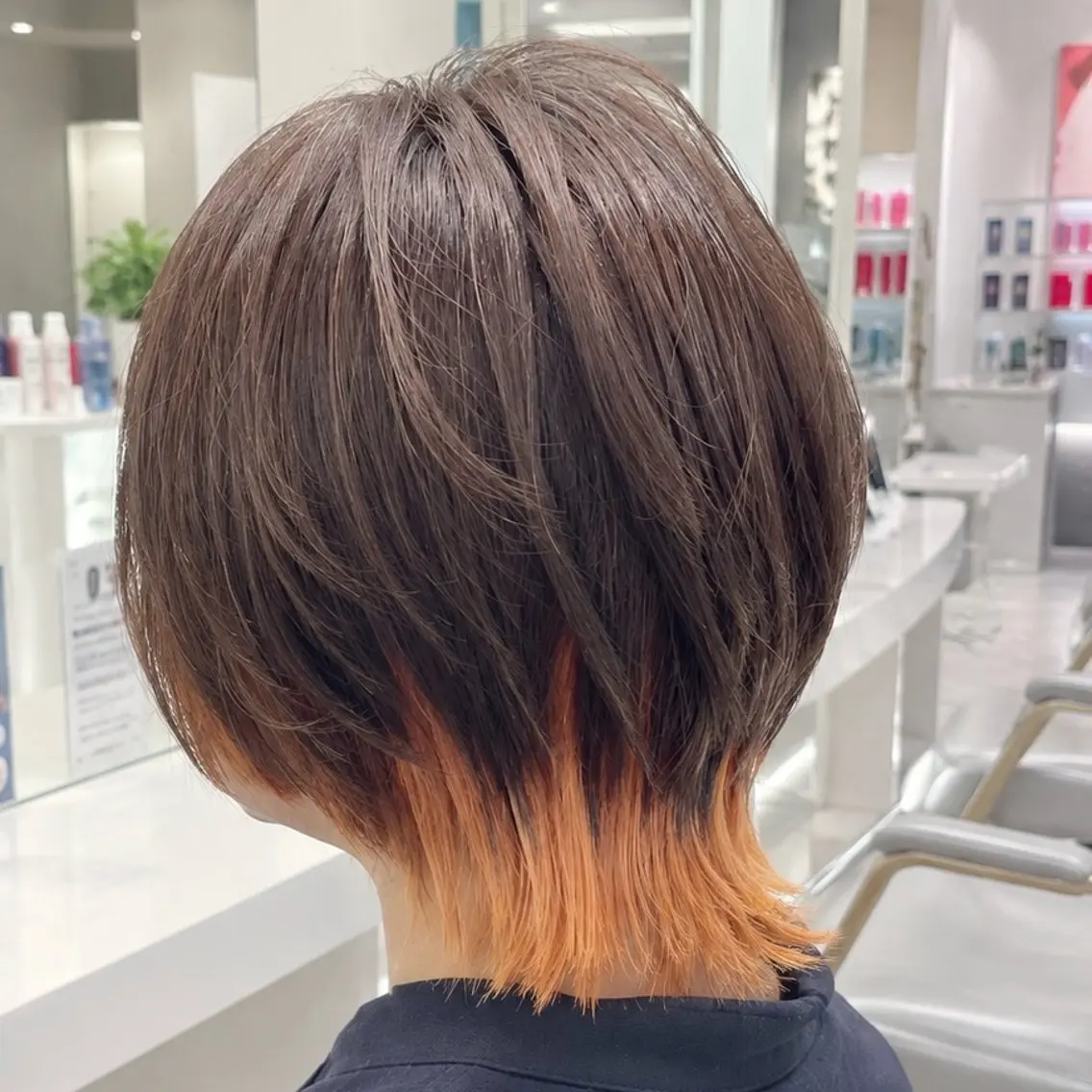 ショート ウルフカット カット ヘアカラー トリートメント レイヤー/ウルフ/デ ザインカラー💎藤原のヘアスタイル