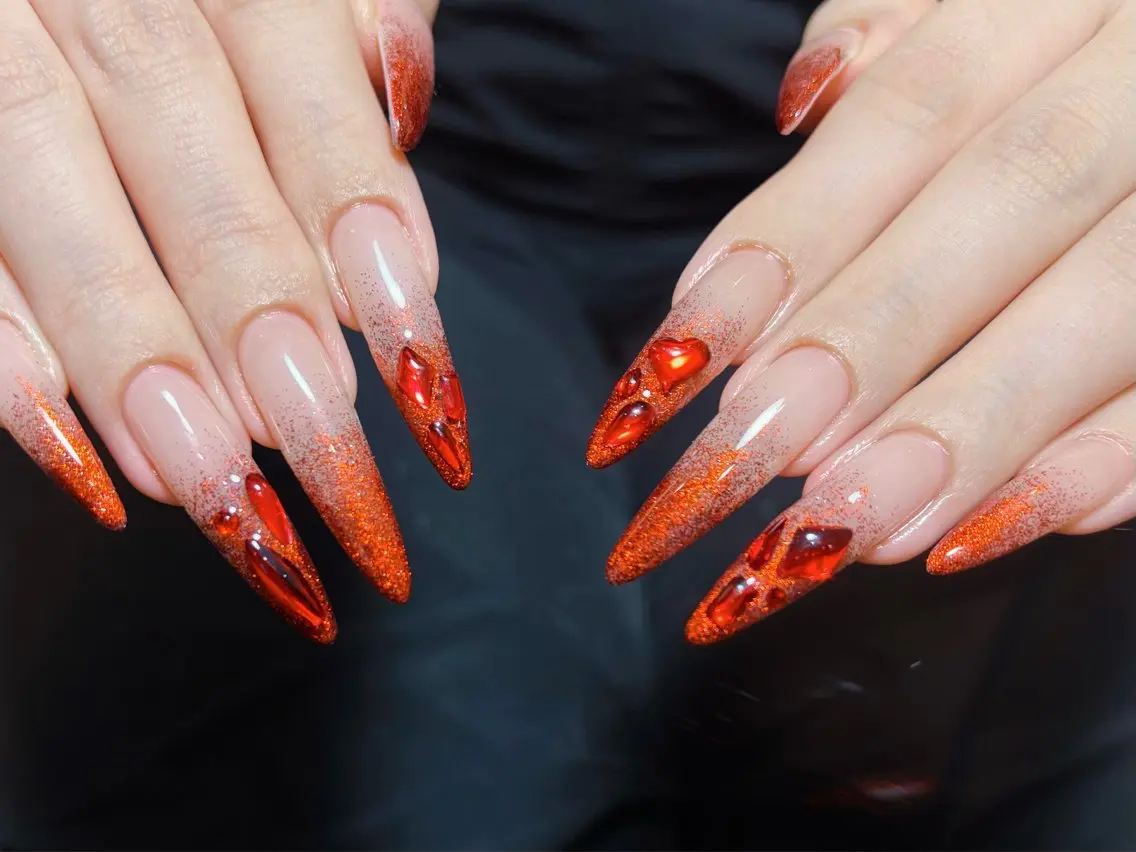 ネイル オーロラネイル 長さ出し フレンチネイル ジェルネイル ガラスフレンチ ハンドネイル Rela・S NAILのネイルデザイン