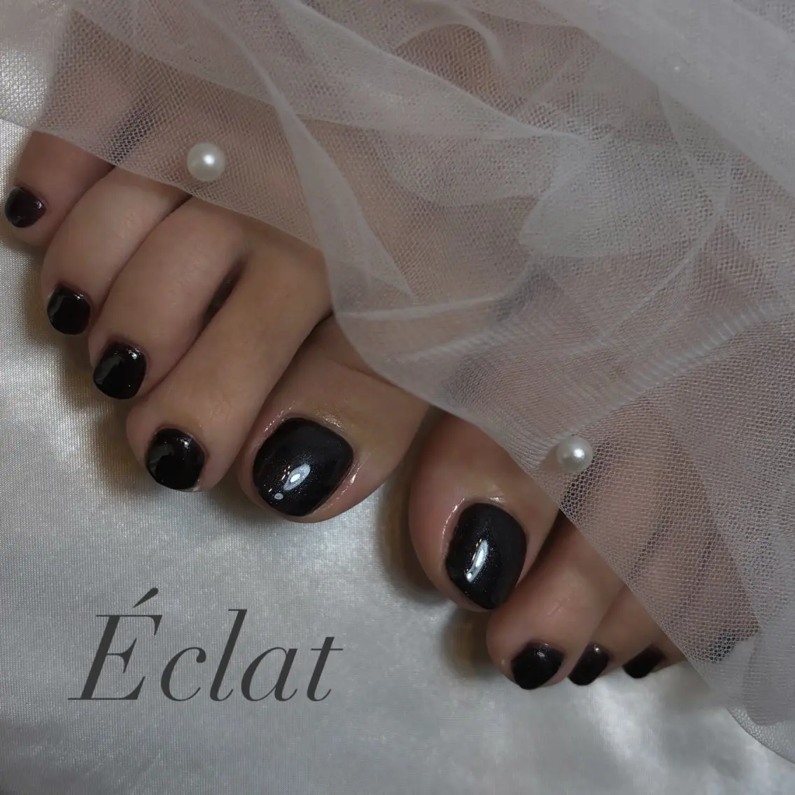 ネイル フットネイル ワンカラーネイル nail salon Éclatのネイルデザイン